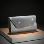 Pochette femme cérémonie Dorée-Noir-Argent-ShopGET® 