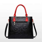 Sac cabas femme noir cuir Rouge / 31cm x 10cm x 29cm-Jaune / 31cm x 10cm x 29cm-ShopGET® 