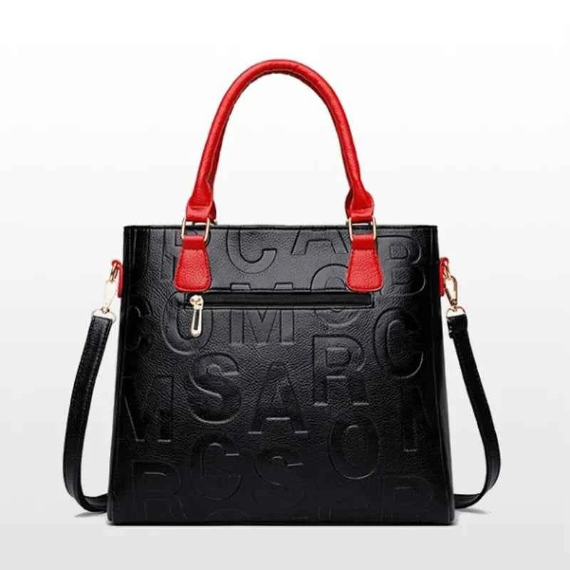 Sac cabas femme noir cuir Rouge / 31cm x 10cm x 29cm-Jaune / 31cm x 10cm x 29cm-ShopGET® 