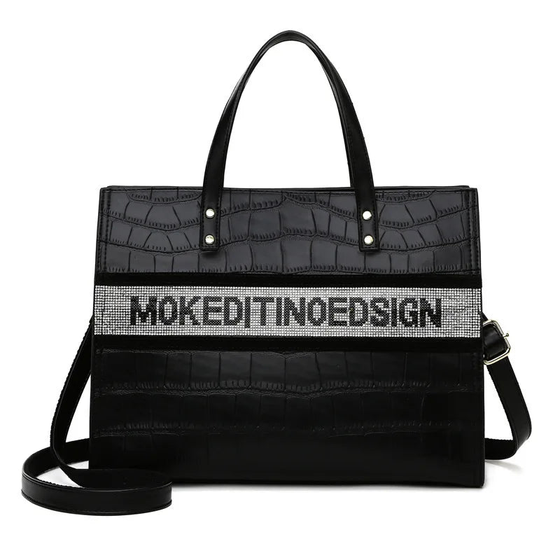 Grand Sac cabas noir Luxury Marron-Noir-ShopGET® 