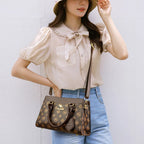 Sac cabas cuir tendance pour femme Marron-Rouge-Jaune-Apricot-ShopGET® 