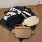 Sac banane velours moumoute de luxe