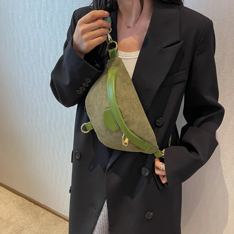 Sac banane femme en velours canvas - ShopGET®