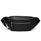 Sac banane cuir noir pour homme