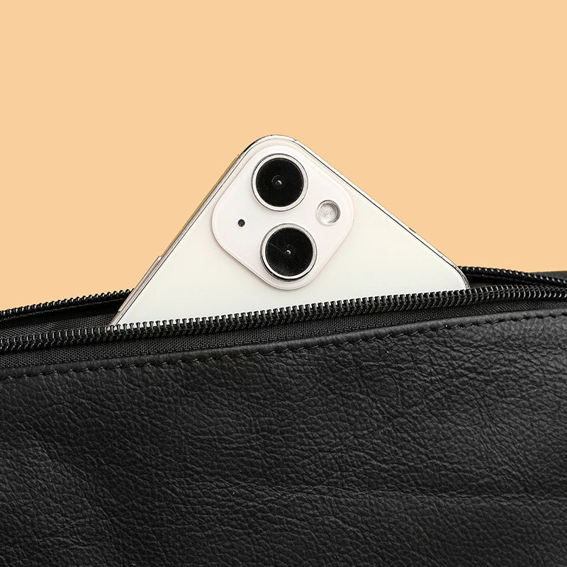 Sac banane homme cuir noir - ShopGET®