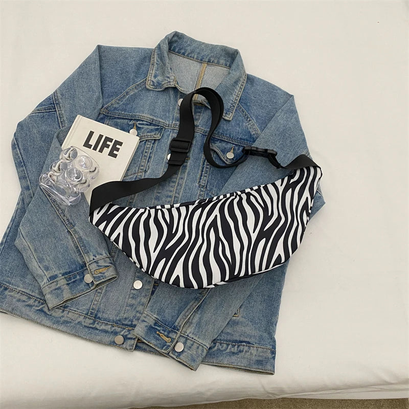 Sac banane léopard anti-vol en toile