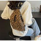 Grand sac banane léopard