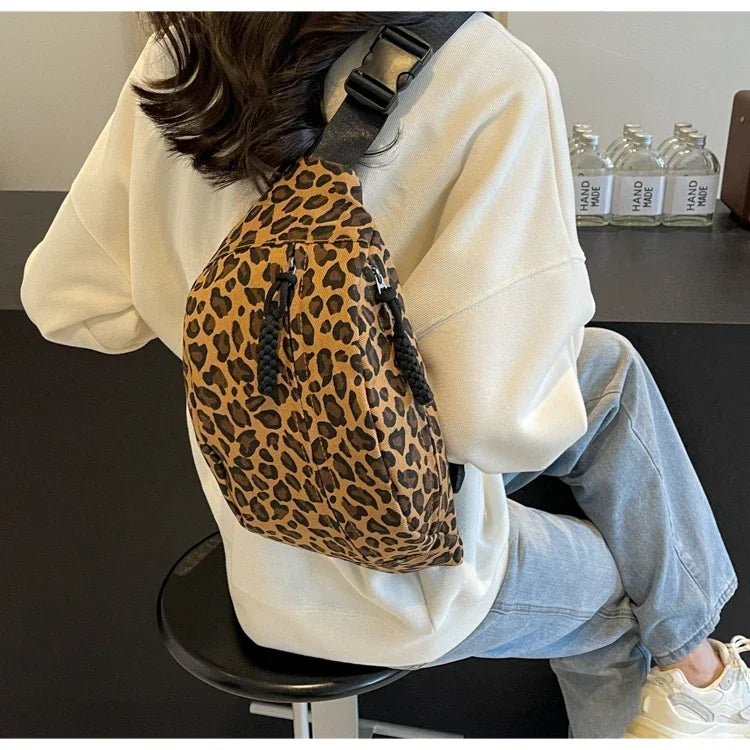 Grand sac banane léopard