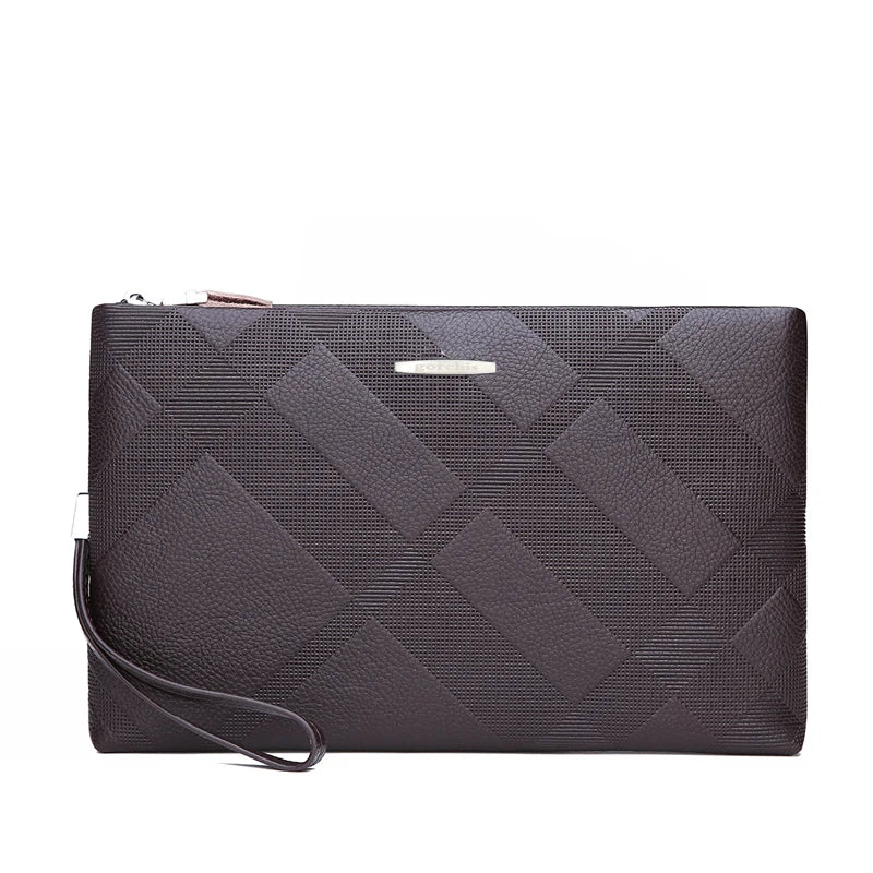 Pochette homme cuir luxe Marron A / 28 x 2.5 x 17cm-Marron B / 28 x 2.5 x 17cm-Noir A / 28 x 2.5 x 17cm-Noir B / 28 x 2.5 x 17cm-ShopGET® 