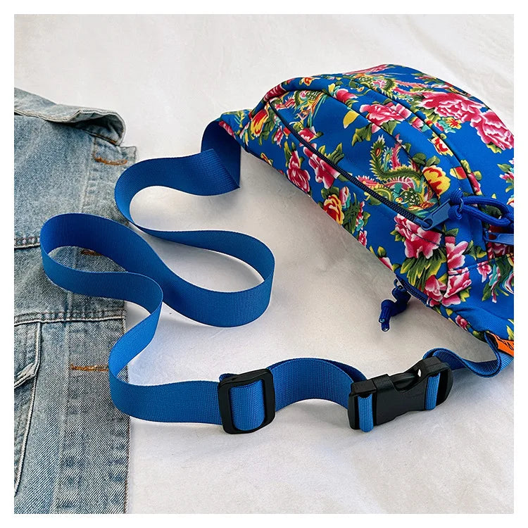 Sac banane voyage floral pour femme - ShopGET®