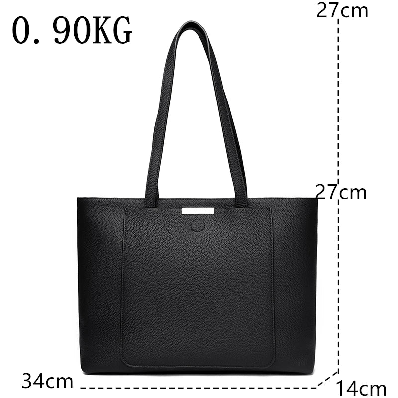Sac cabas noir Guislaine Gris / 34cm 14cm 27cm-Noir / 34cm 14cm 27cm-Bleu / 34cm 14cm 27cm-ShopGET® 