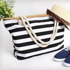 Cabas sac canvas Noir-Rose-Bleu-ShopGET® 