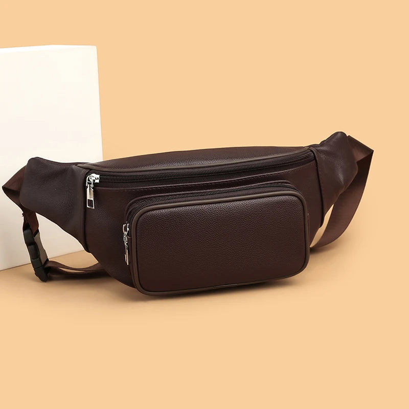 Sac banane homme cuir noir - ShopGET®