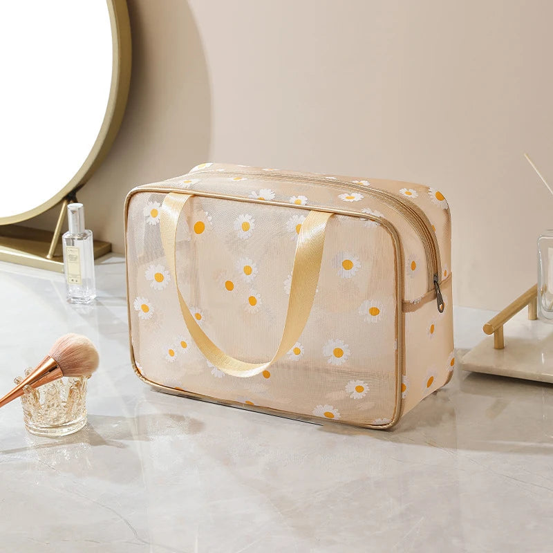 Trousse de toilette voyage floral transparent - ShopGET®