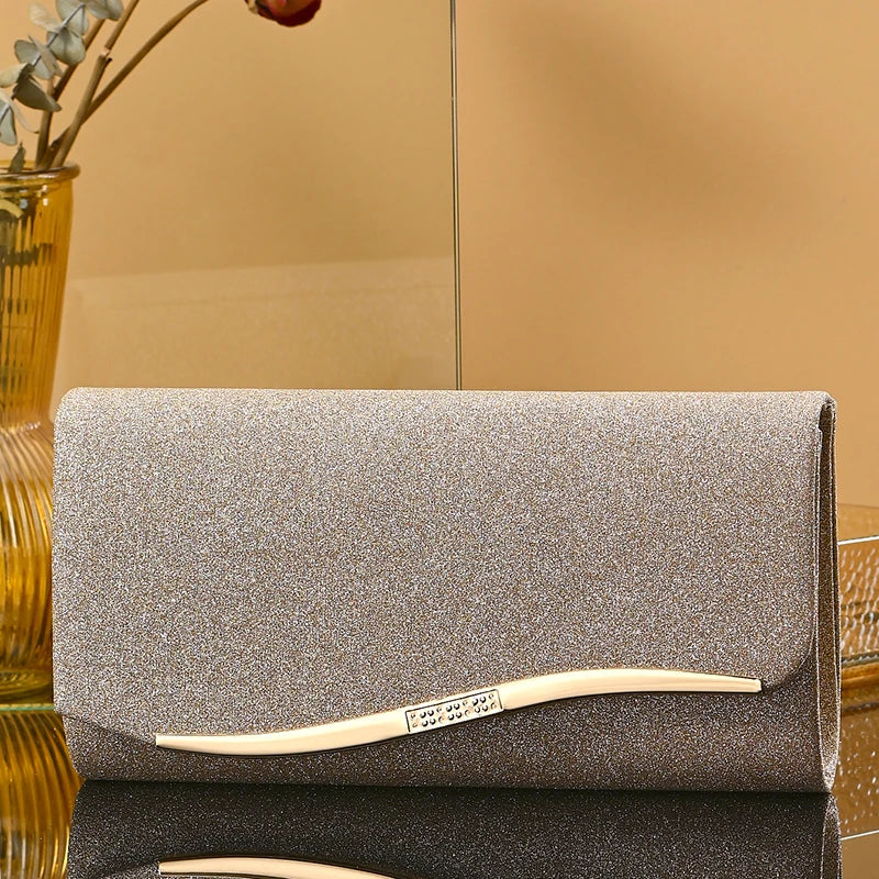 Pochette femme luxe de soirée Blanc-Dorée-Noir-Argent-ShopGET® 