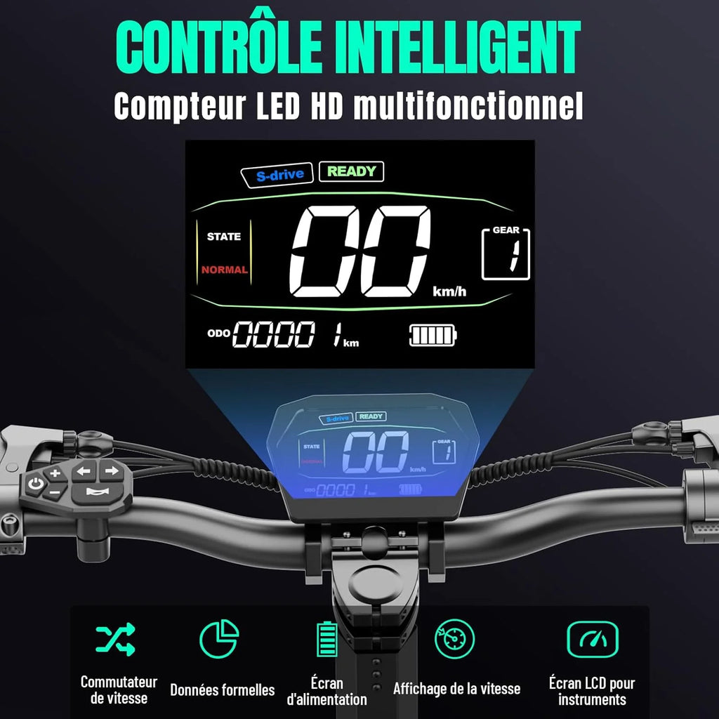 Trottinette électrique pas cher pour adulte 35-45KM de distances max