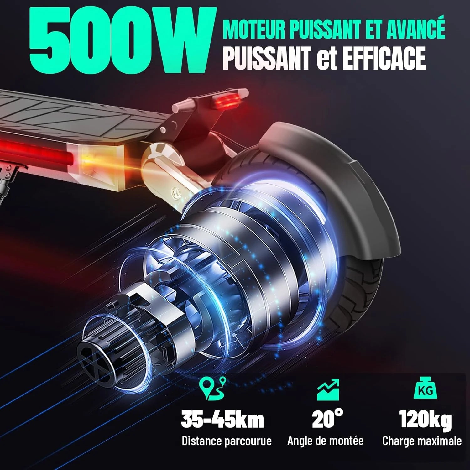 Trottinette électrique pas cher pour adulte 35-45KM de distances max