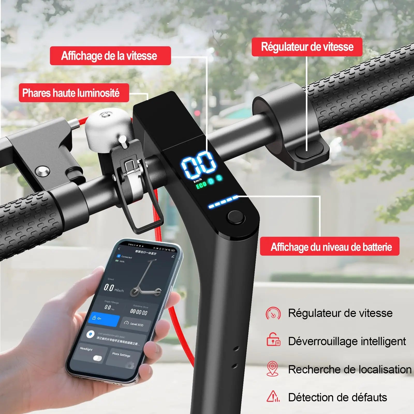 Trottinette électrique tout terrain  350W pliable 25 km/h