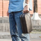 Trousse de toilette homme cuir marron - ShopGET®