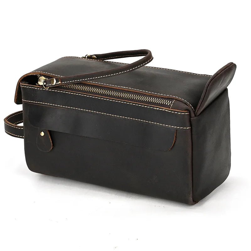 Trousse de toilette homme pas cher en cuir - ShopGET®