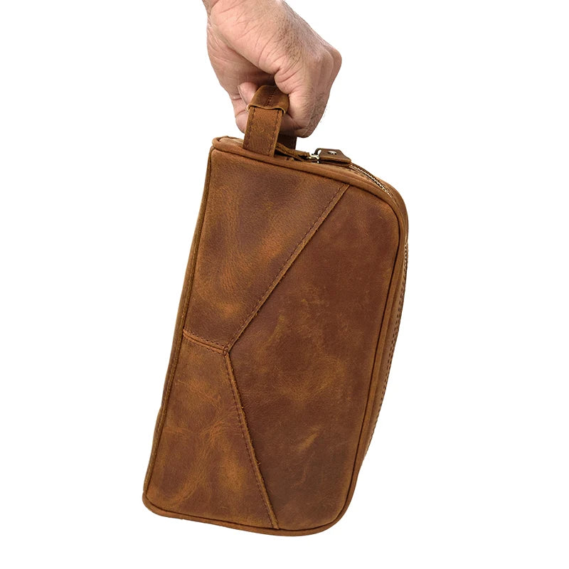 Trousse de toilette homme pas cher en cuir - ShopGET®