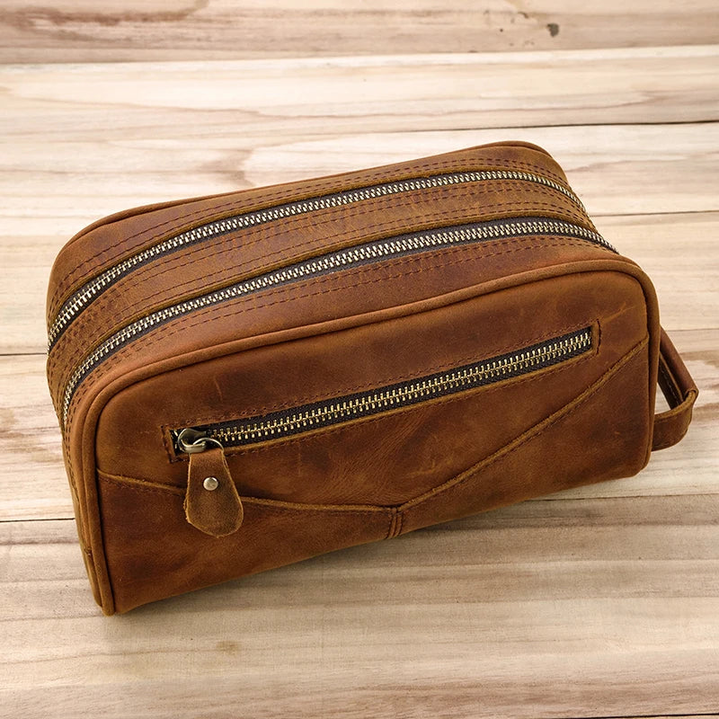 Trousse de toilette homme pas cher en cuir - ShopGET®