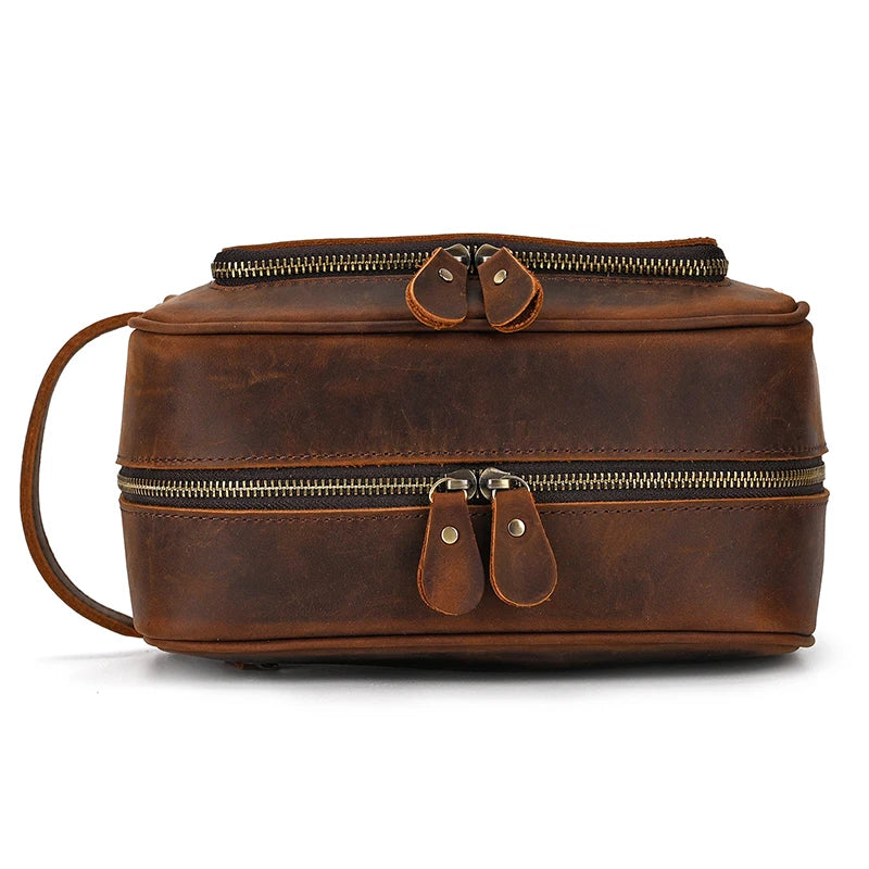 Trousse de toilette homme pas cher en cuir - ShopGET®