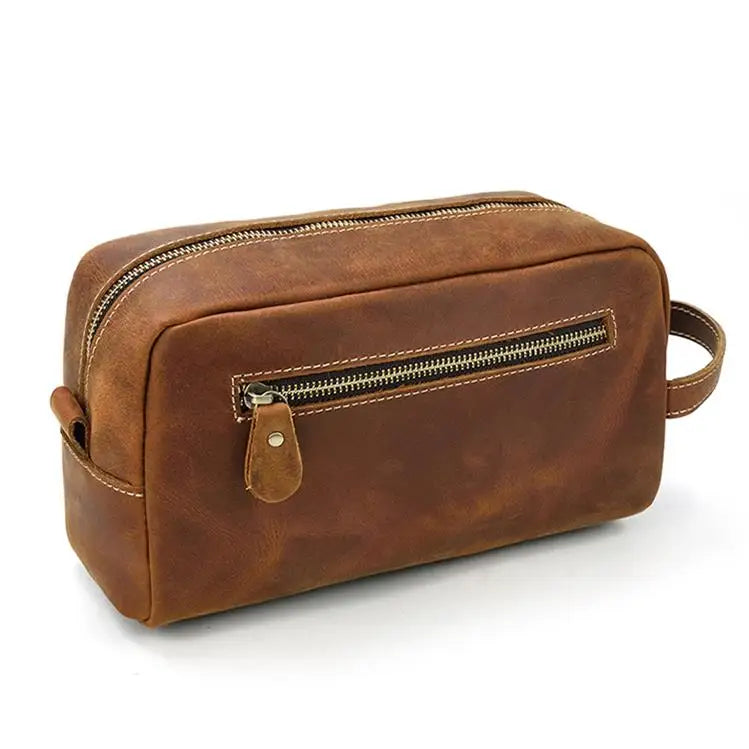Trousse de toilette homme pas cher en cuir - ShopGET®