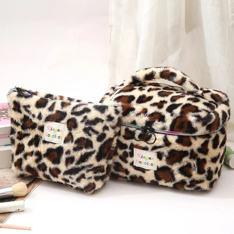 Trousse de toilette voyage léopard marron - ShopGET®