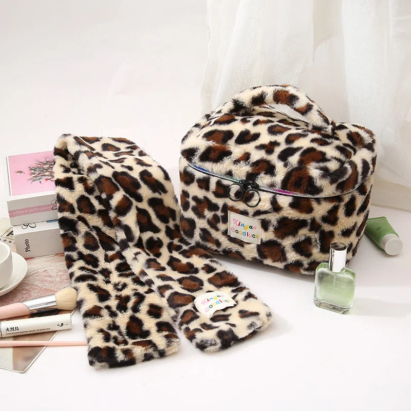 Trousse de toilette voyage léopard marron - ShopGET®