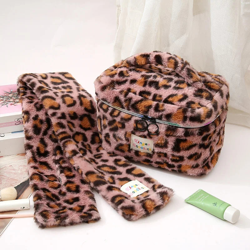 Trousse de toilette voyage léopard marron - ShopGET®