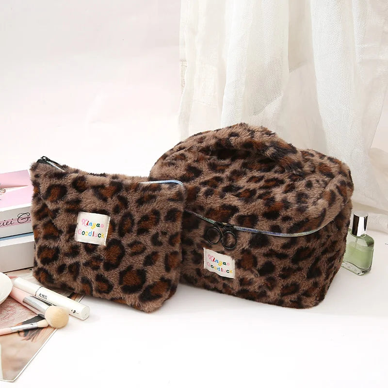 Trousse de toilette voyage léopard marron - ShopGET®