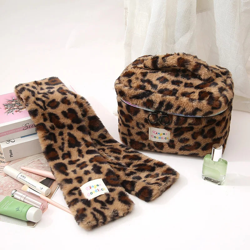 Trousse de toilette voyage léopard marron - ShopGET®