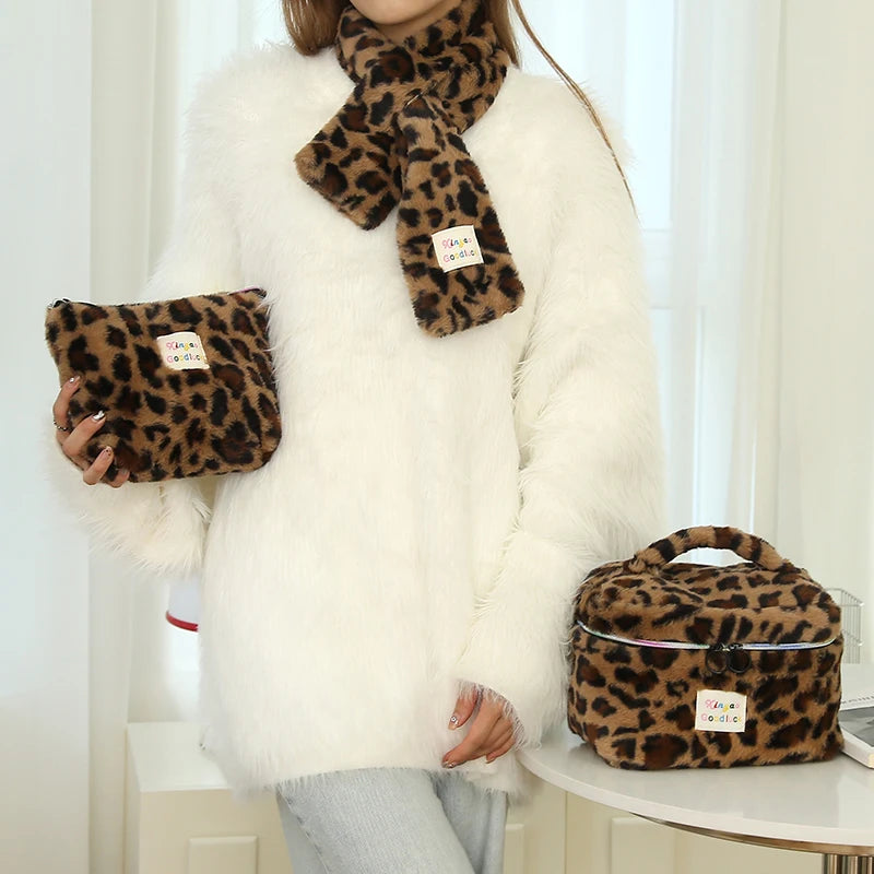 Trousse de toilette voyage léopard marron - ShopGET®