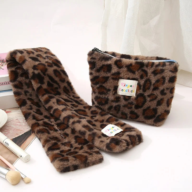 Trousse de toilette voyage léopard marron - ShopGET®